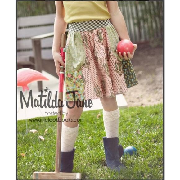 NEW Matilda Jane Calico Gabbi Pocket Skirt 6 - Picture 2 of 6
